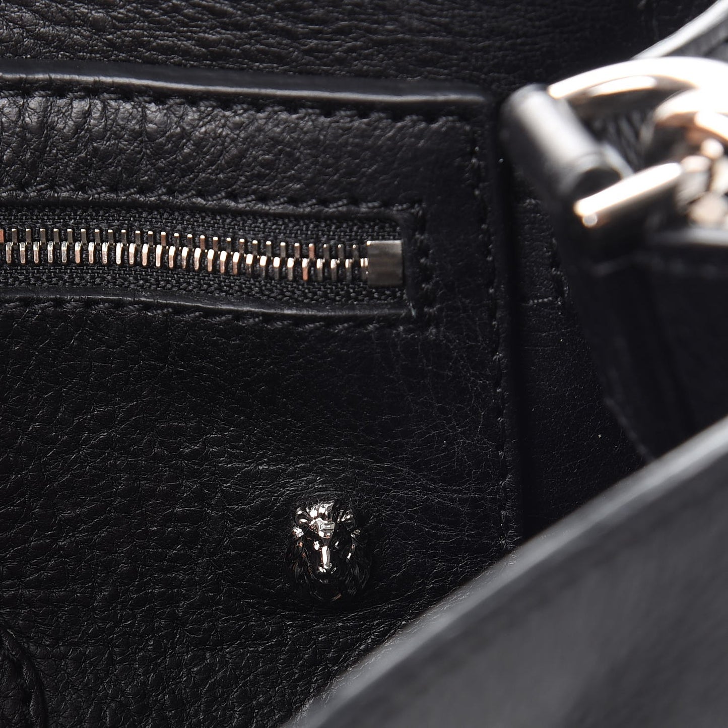 Natural Leather Mini Cara Delevingne Convertible Satchel Black
