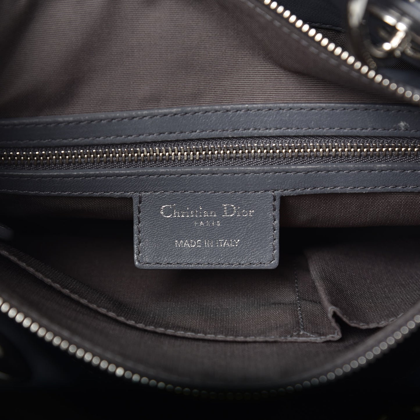 Lambskin Cannage Granville Polochon Grey