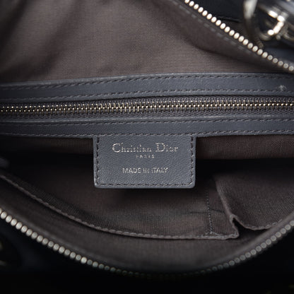 Christian Dior Lambskin Cannage Granville Polochon Grey 6 of 20