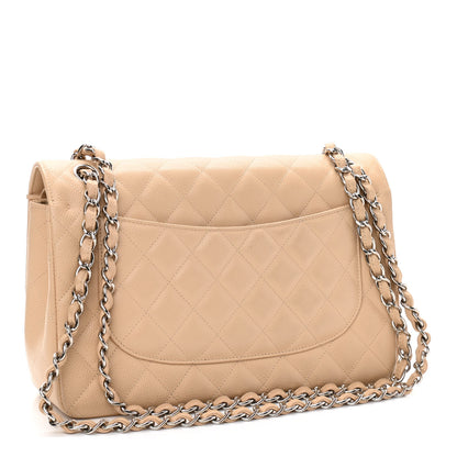 Chanel Caviar Quilted Jumbo Double Flap Beige Clair 3 of 10
