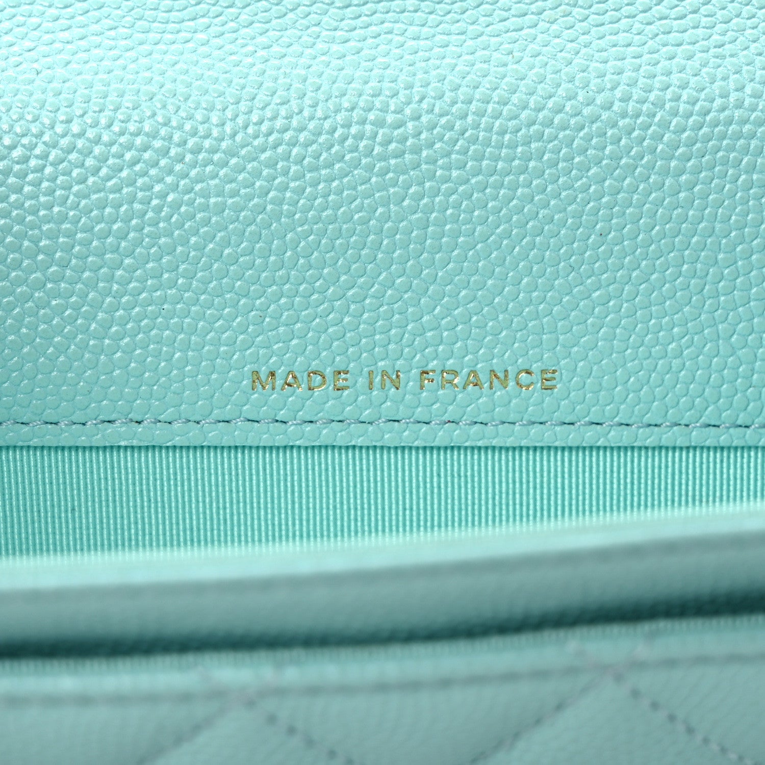 Chanel Caviar Quilted Flap Card Holder Wallet Light Blue 7 of 8
