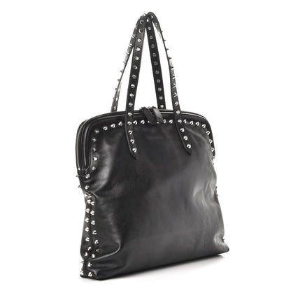 Alexander McQueen Lambskin Studded Padlock Tote Black 3 of 7