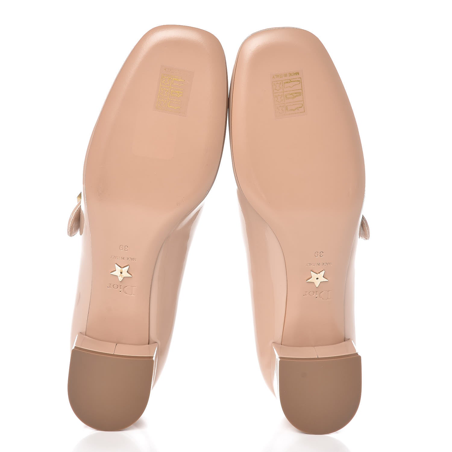Christian Dior Patent Baby-D Ballet Pumps 39 Nude 5 of 9