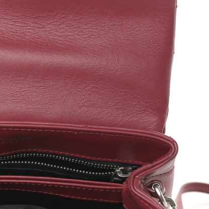 Saint Laurent Calfskin Y Quilted Monogram Toy Loulou Crossbody Bag Rouge 12 of 12