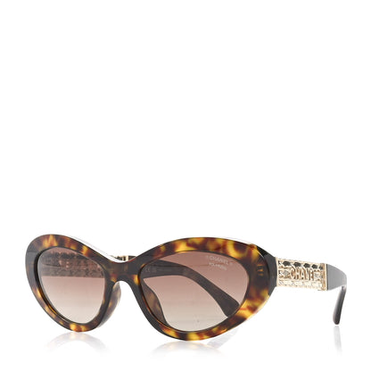 Chanel Acetate Lambskin Cat Eye Sunglasses 5538-Q-A Tortoise 1 of 7