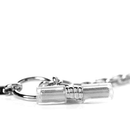 Hermes Lacquered Palladium Cavalier Necklace Black 7 of 7