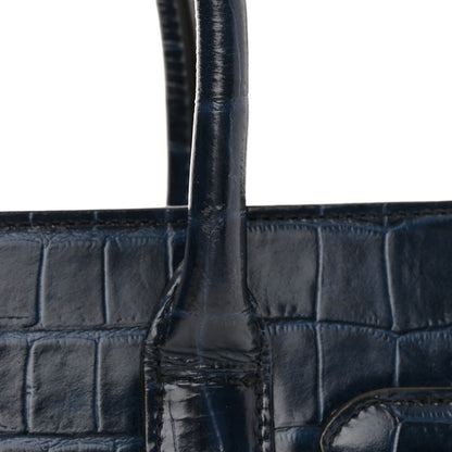 Mulberry Crocodile Embossed Calfskin Small Zipped Bayswater Blue 16 of 16