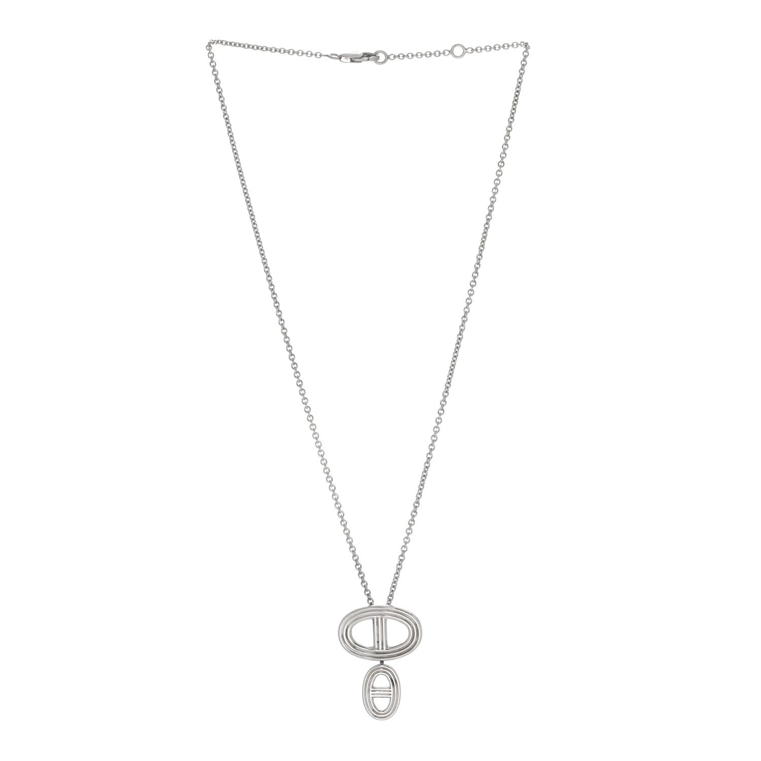 Hermes Sterling Silver Chaine D'Ancre 24 Necklace 3 of 5