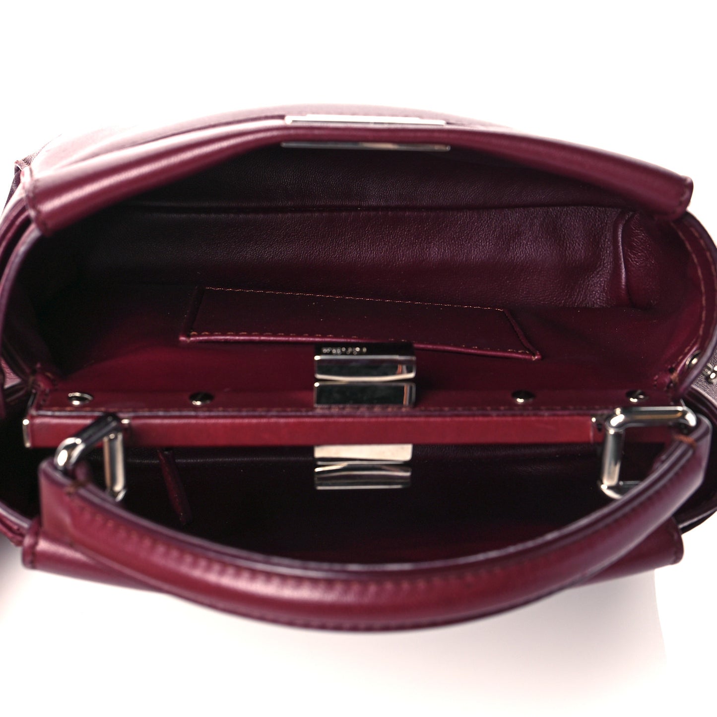 Nappa Mini Peekaboo Iconic Satchel Bordeaux