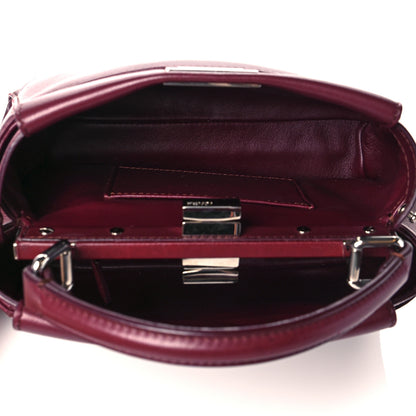 Fendi Nappa Mini Peekaboo Iconic Satchel Bordeaux 5 of 11