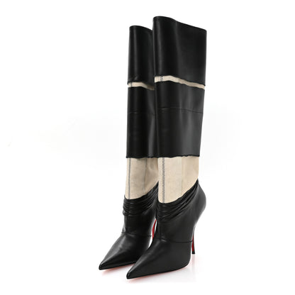 Christian Louboutin X MAISON MARGIELA Nappa Calfskin Xrismarteen 100 Knee High Boots 39 Black 4 of 9