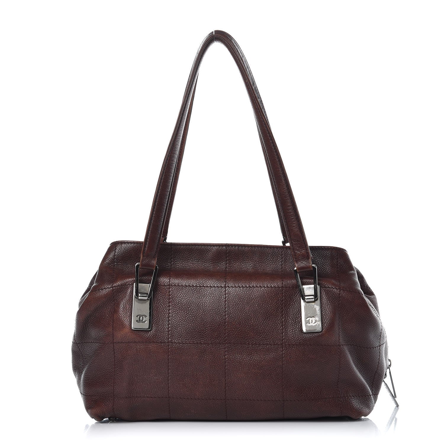 Chanel Caviar Chocolate Bar Quilted Shoulder Bag Brown 1 of 25