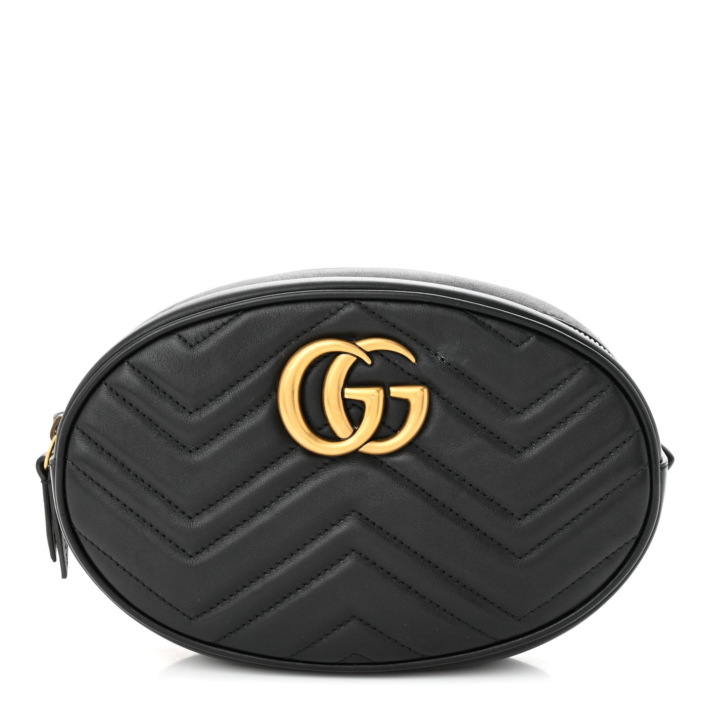 Calfskin Matelasse GG Marmont Belt Bag 85 34 Black