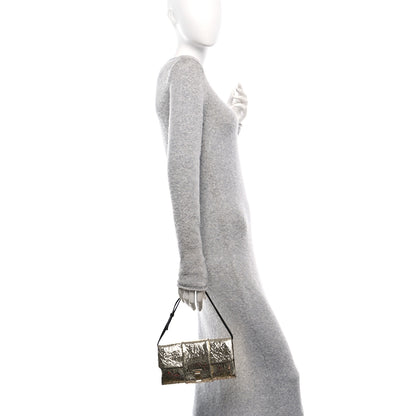Proenza Schouler Metallic Crinkled Patent Calfskin Flip Shoulder Bag Gold 2 of 11