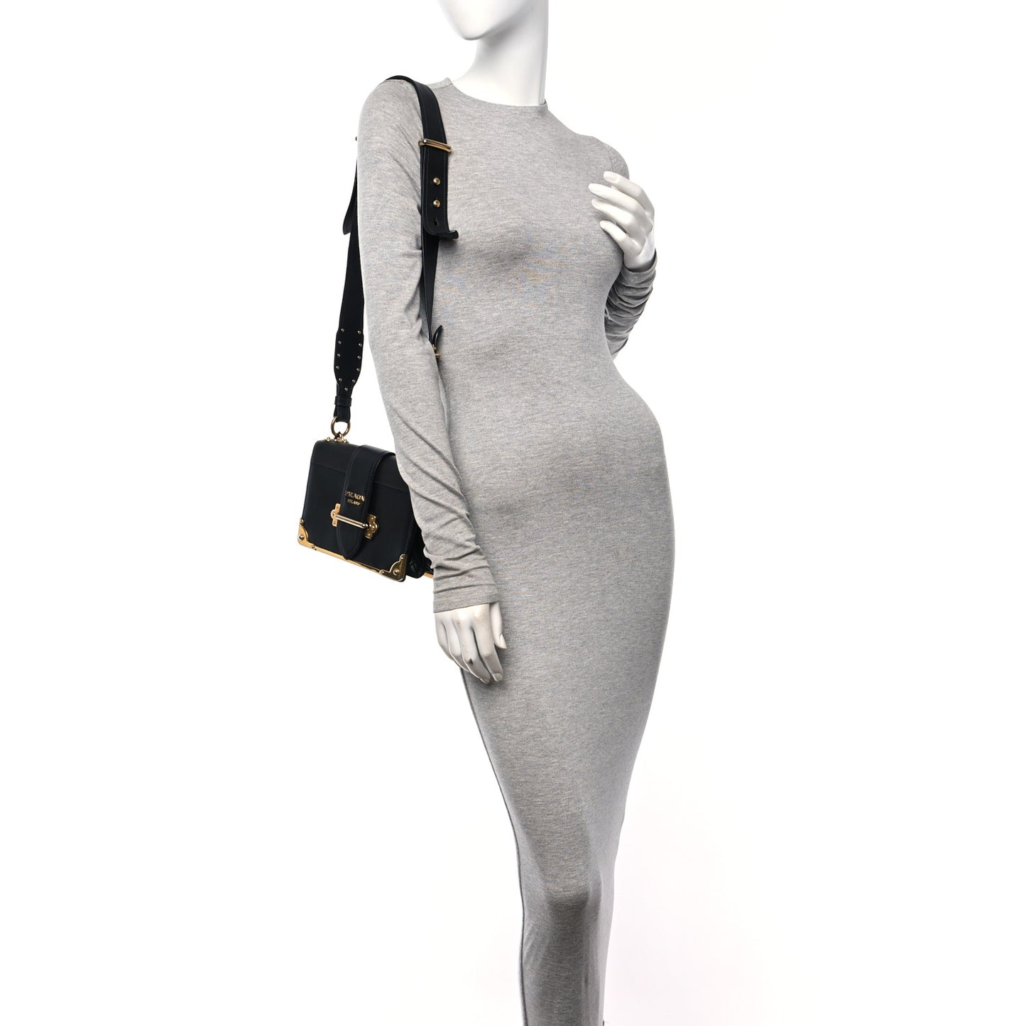 City Calf Saffiano Cahier Bag Black