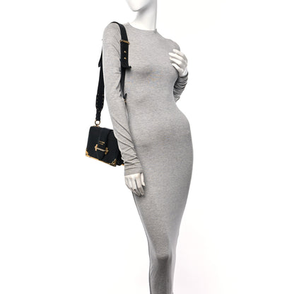 Prada City Calf Saffiano Cahier Bag Black 3 of 9