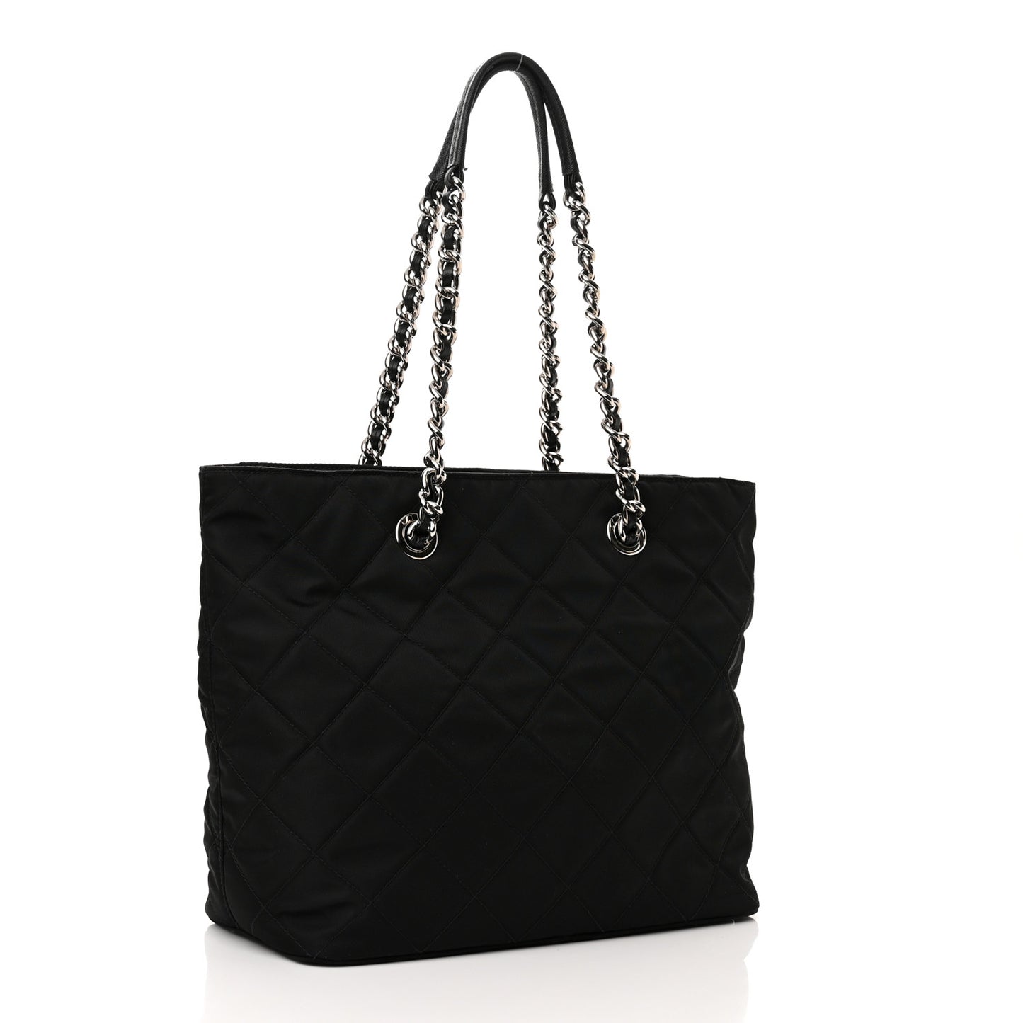 Nylon Tessuto Impuntu Quilted Tote Black