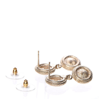 Chanel Pearl CC Dangle Earrings Gold 3 of 5