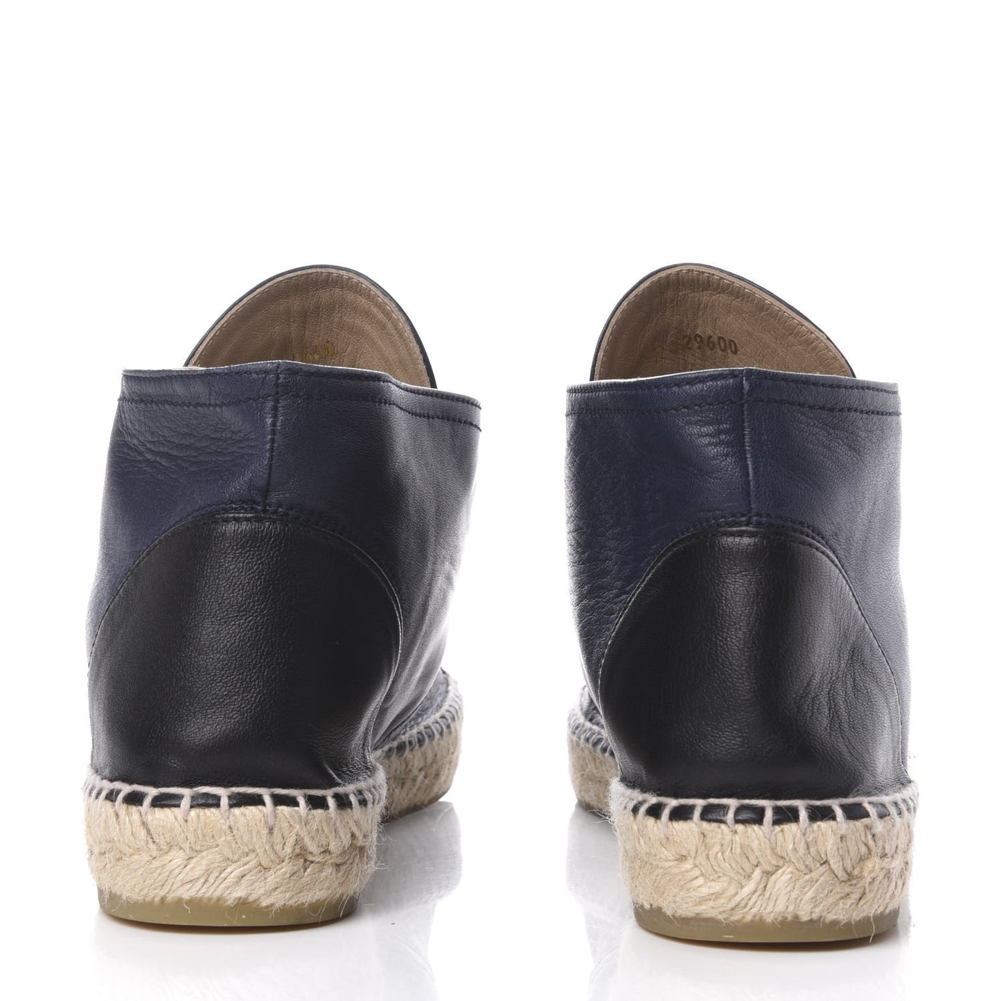 Lambskin Canvas Cap Toe Lace Up Espadrilles 42 Dark Navy Blue