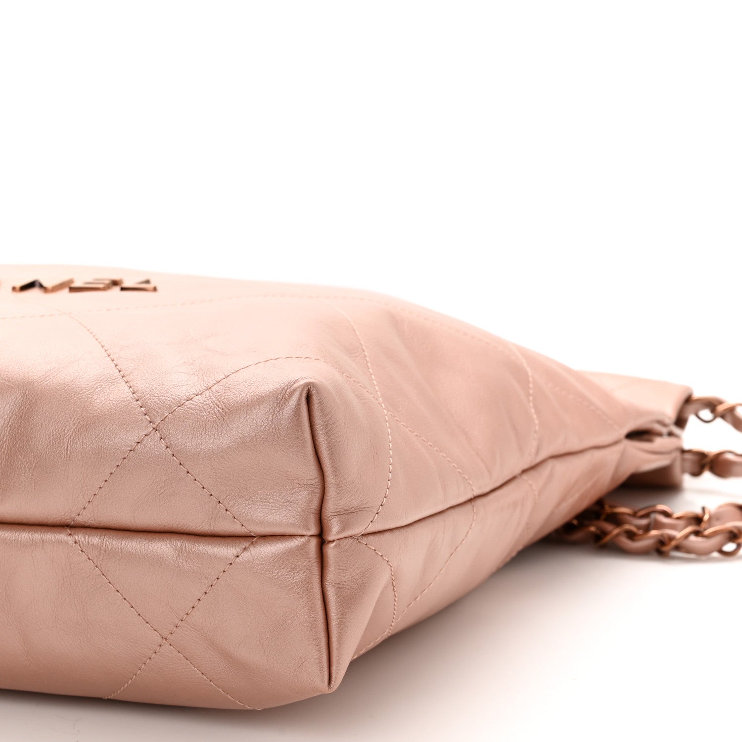 Chanel Metallic Calfskin Quilted Small Chanel 22 Pink 11 of 12