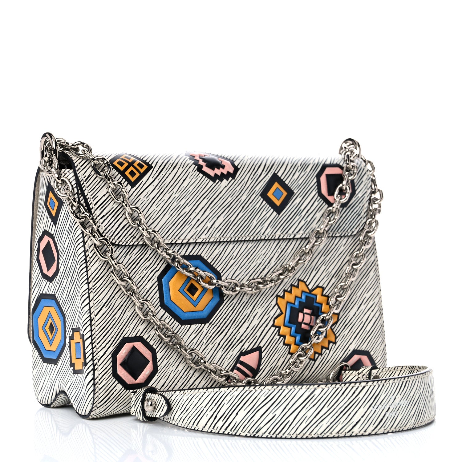 Louis Vuitton Epi Azteque Twist Shoulder Bag MM White 3 of 8