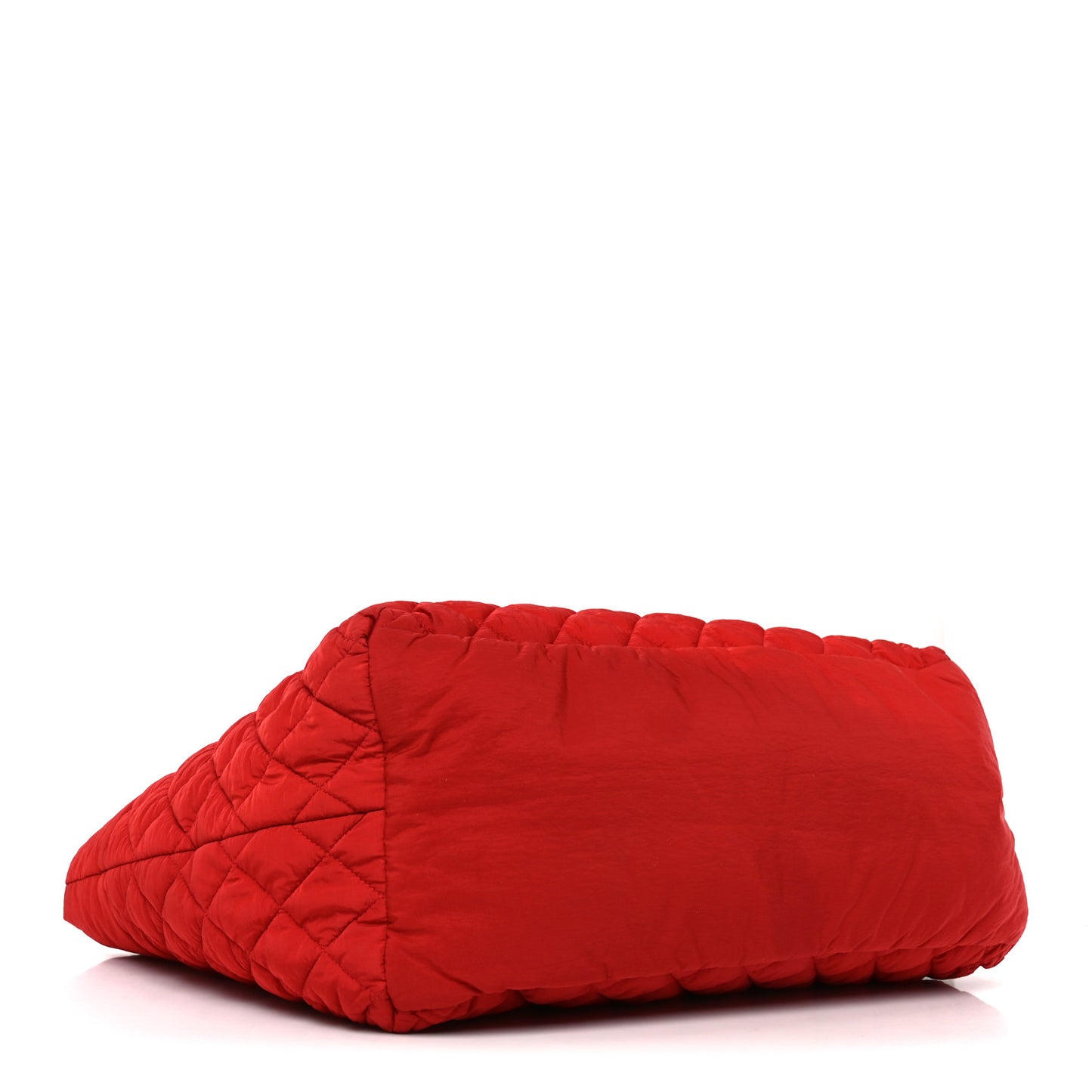 Nylon Quilted Large Coco Cocoon Tote Red