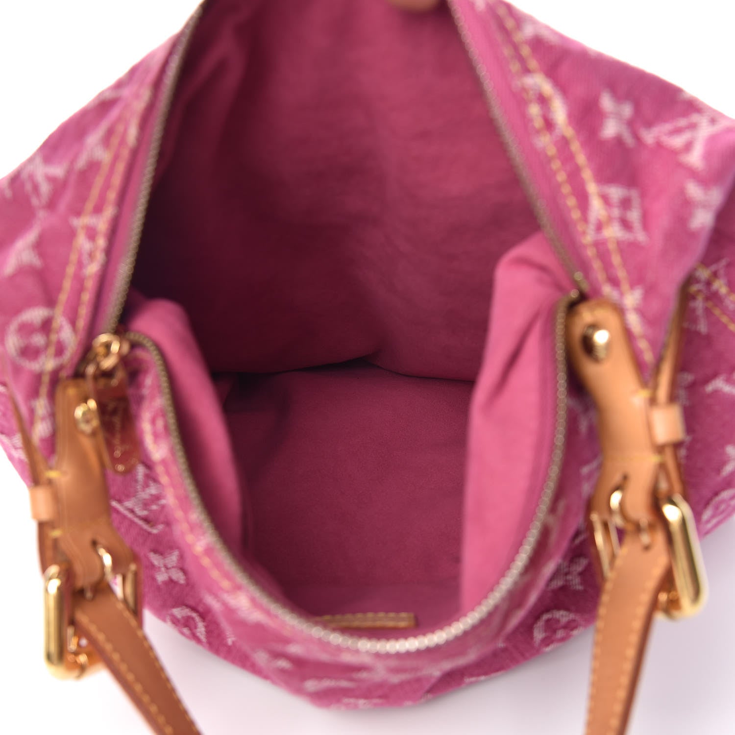 Louis Vuitton Denim Baggy GM Fuchsia 7 of 10