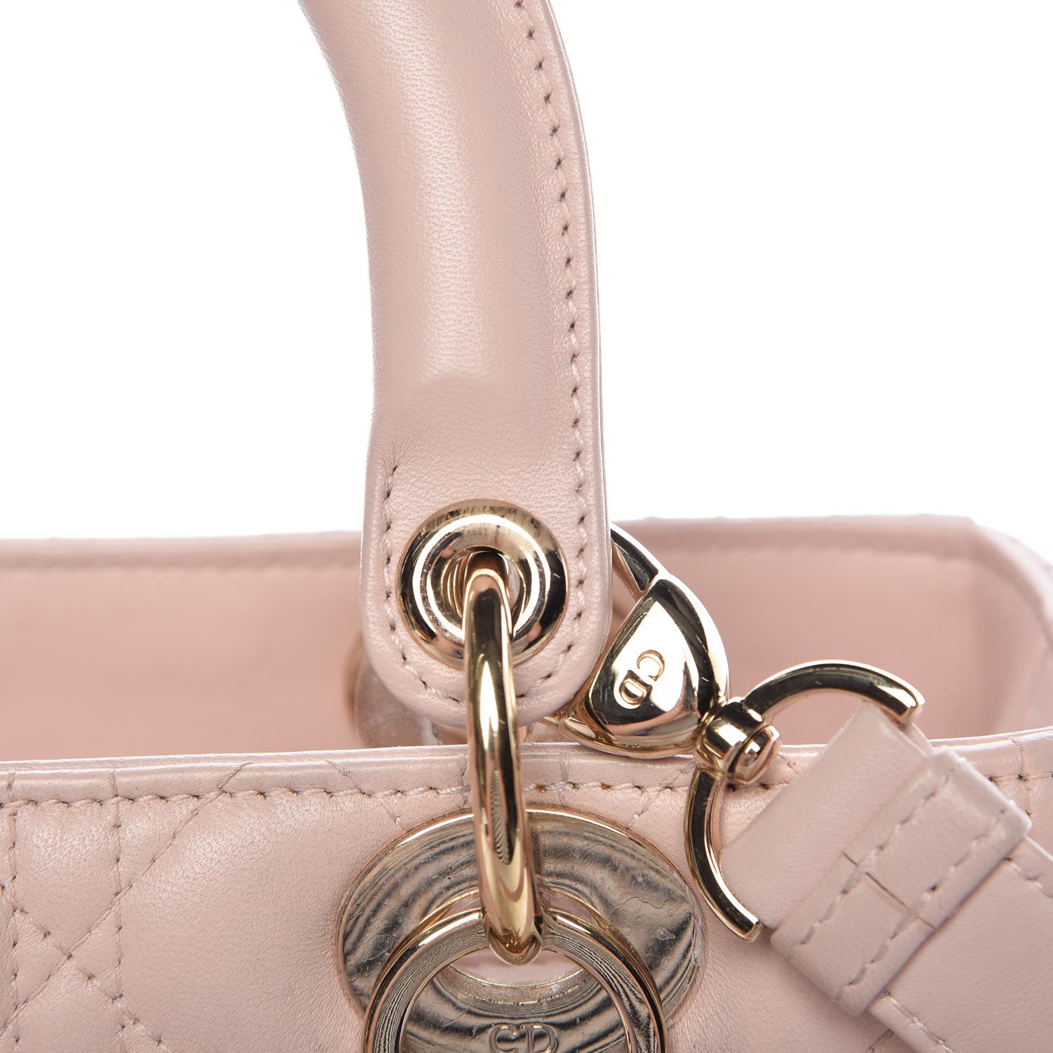 Christian Dior Lambskin Cannage Medium Lady Dior Light Pink 16 of 17