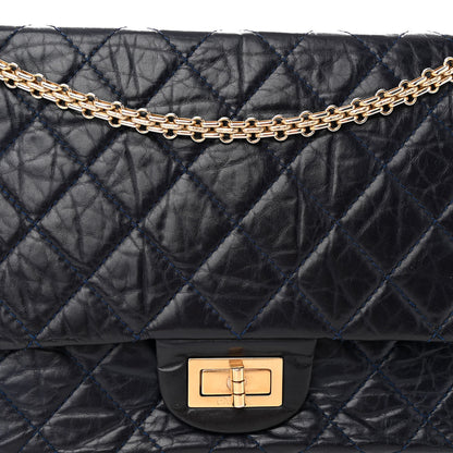 Chanel Aged Calfskin Quilted 2.55 Reissue 227 Flap Navy Blue 8 of 15
