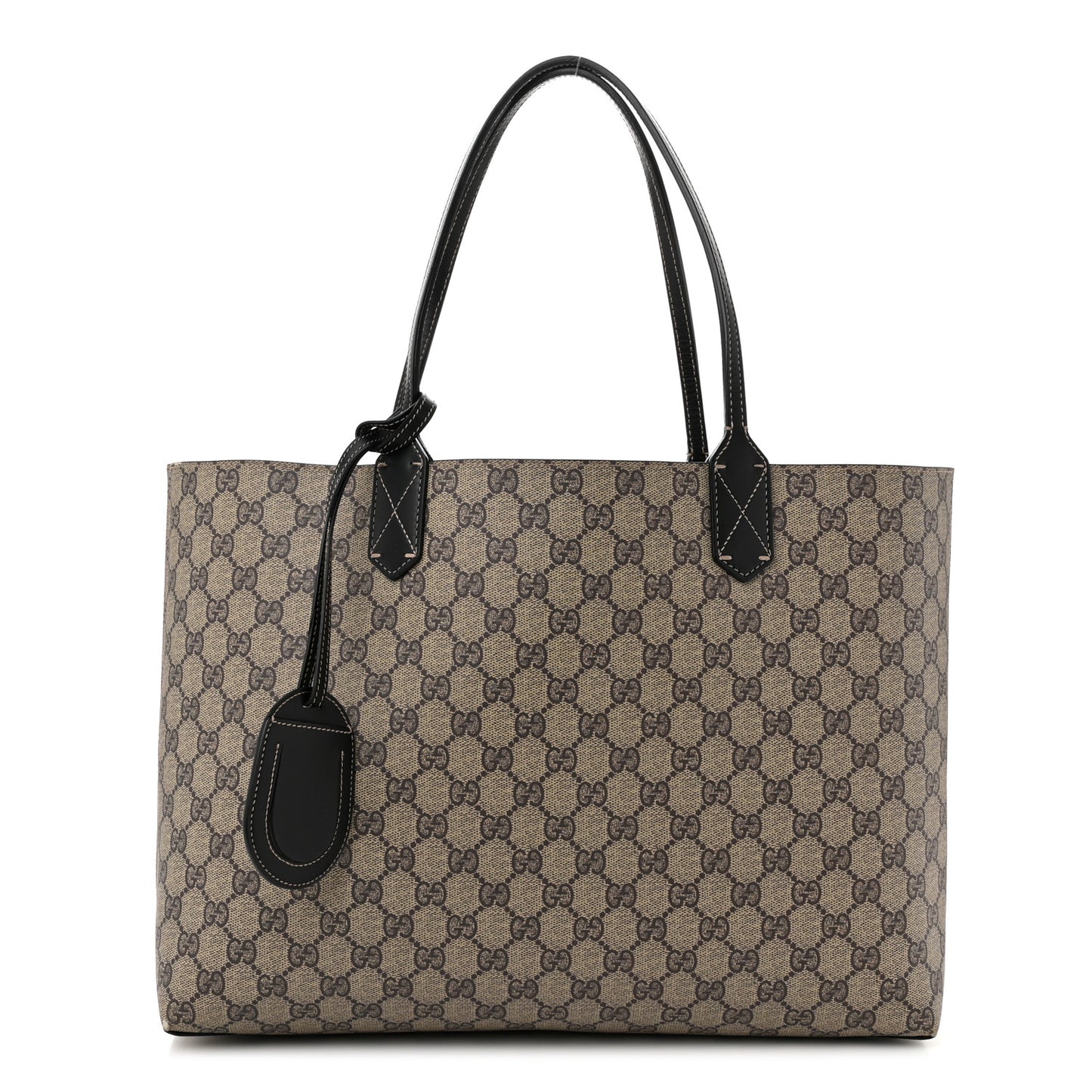 Calfskin GG Supreme Monogram Medium Reversible Tote Black