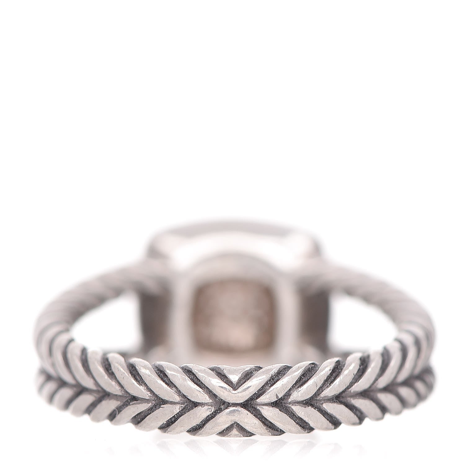 David Yurman Sterling Silver Diamond 7mm Petite Albion Pave Ring 55 7.25 4 of 6