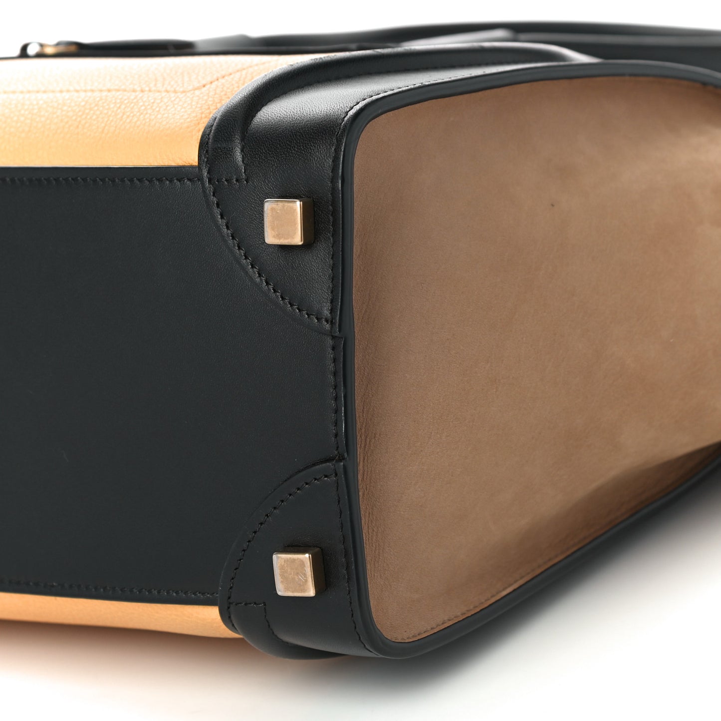 Baby Grained Calfskin Nubuck Micro Tri-Color Luggage Corn