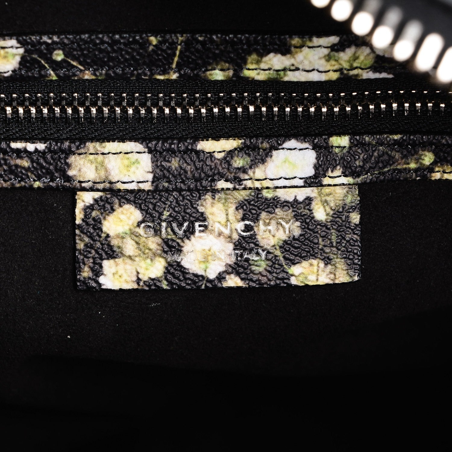 Givenchy Textured Coated Canvas Baby's Breath Print Medium Lucrezia Black 7 of 8