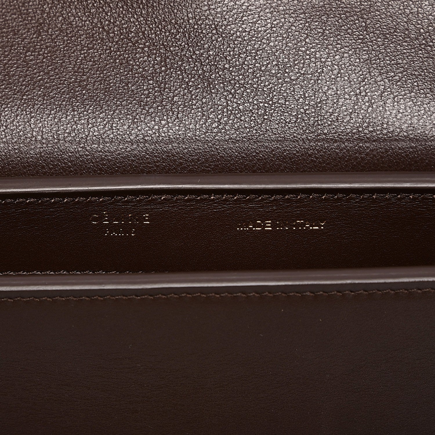 Celine Satin Baby Grained Calfskin Small Tri-Color Trapeze Tan 6 of 8