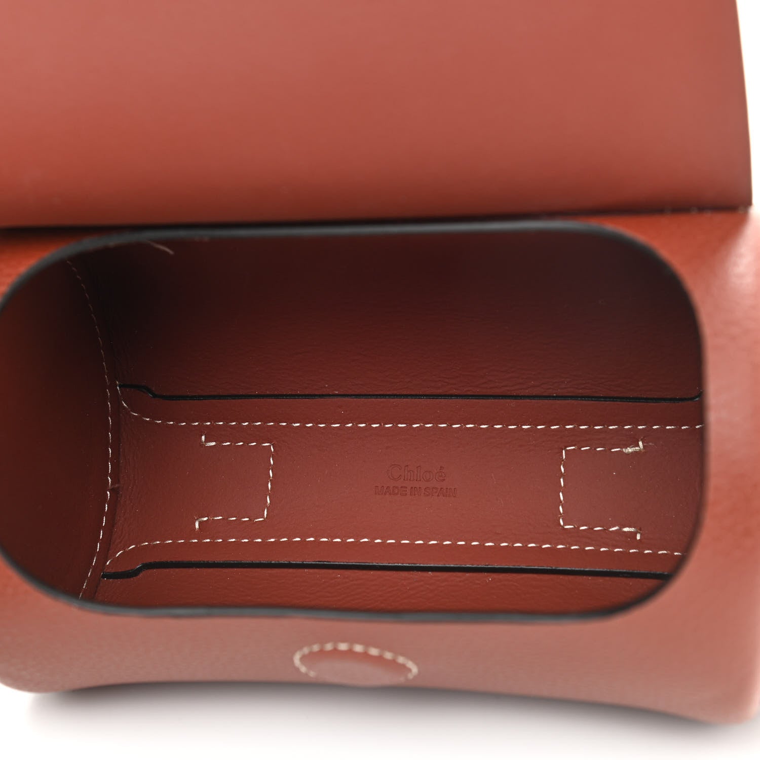 Chloe Small Grain Smooth Calfskin Mini Darryl Crossbody Sepia Brown 5 of 9