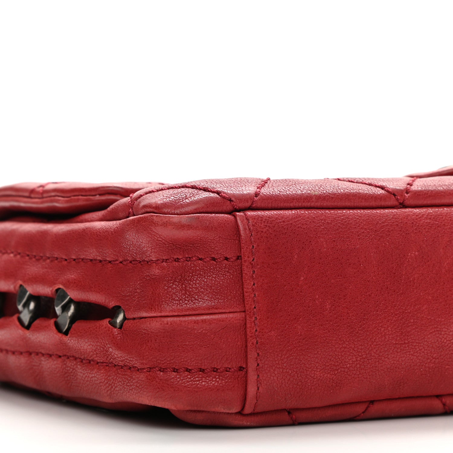 Chanel Calfskin Quilted Medium Modern Chain Flap Red 9 of 10