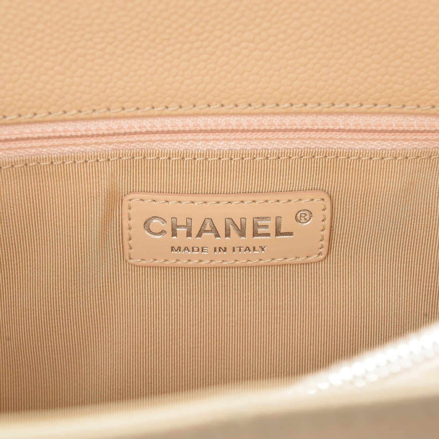 Caviar Quilted Grand Shopping Tote GST Beige Clair