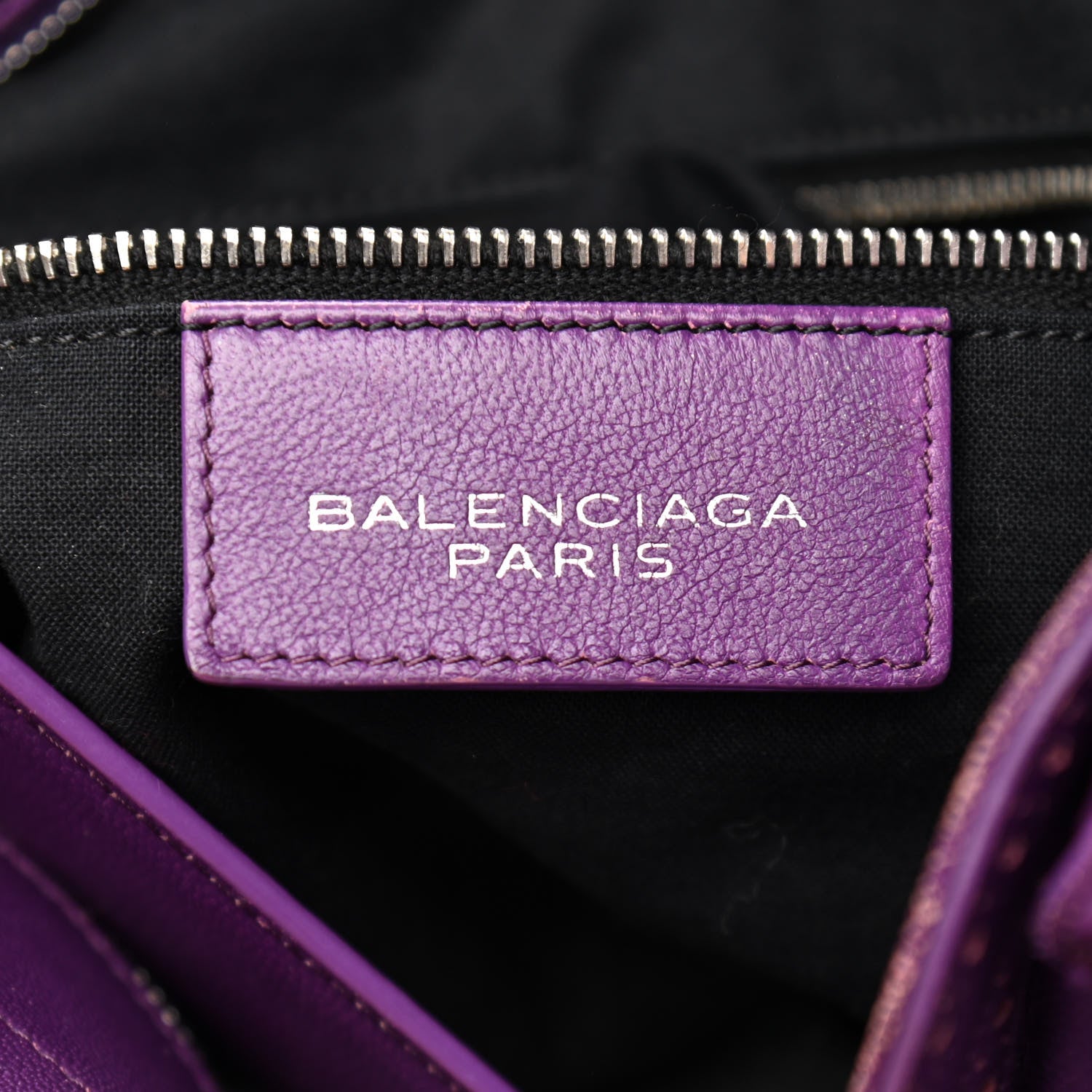 Balenciaga Agneau Classic Silver Hardware Riva Velo Purple 6 of 19