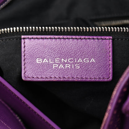 Balenciaga Agneau Classic Silver Hardware Riva Velo Purple 6 of 19