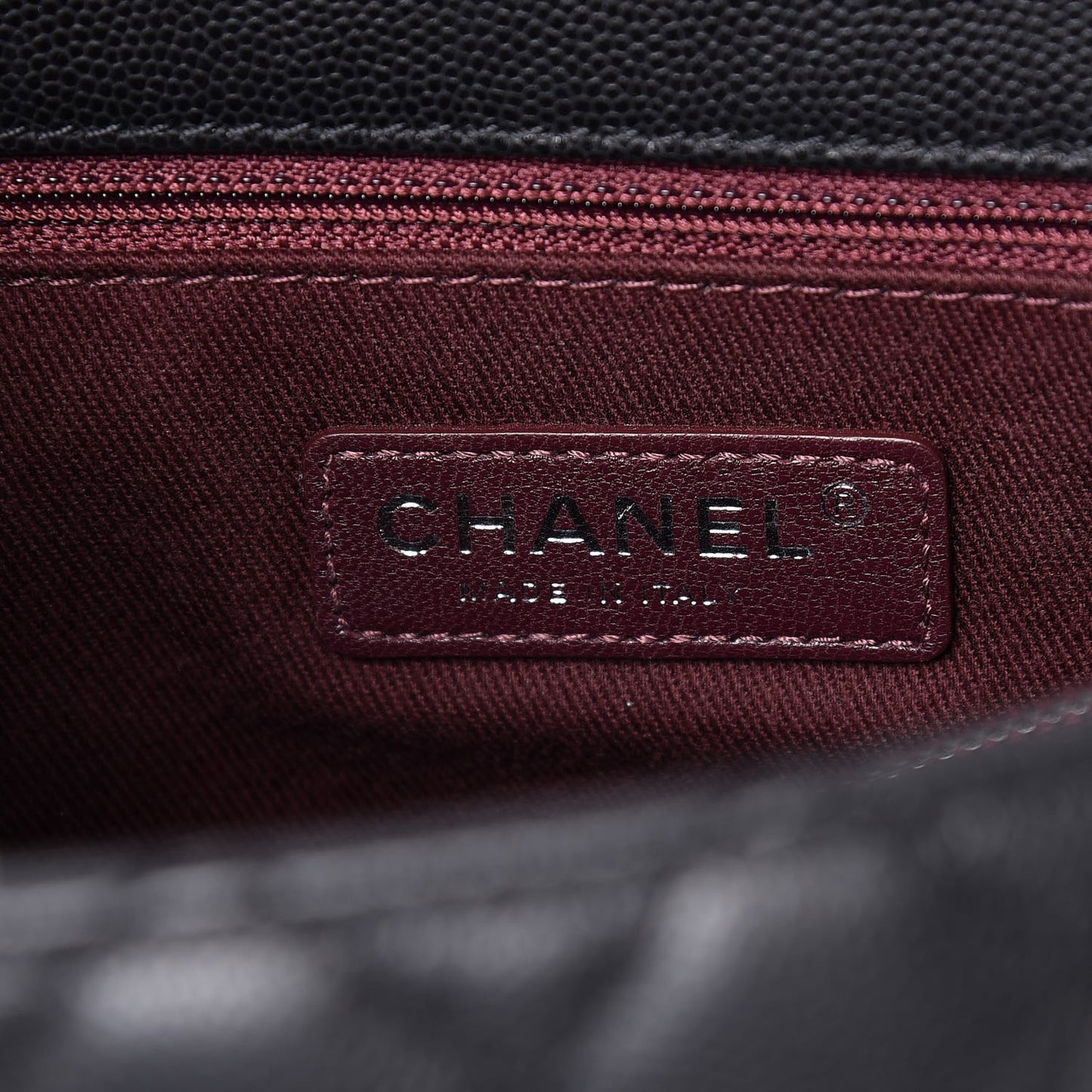 Caviar Quilted Medium Coco Handle Flap Black