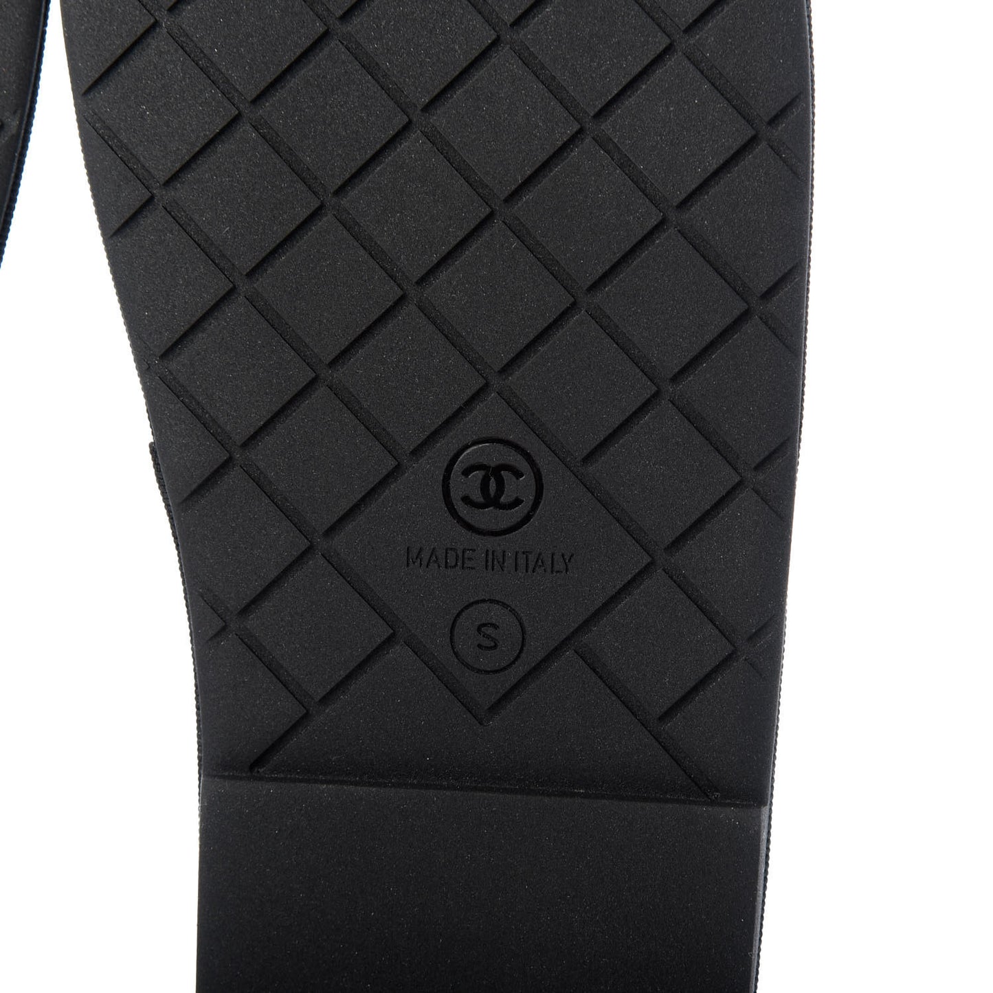 Lambskin Quilted CC Mules Sandals S Black