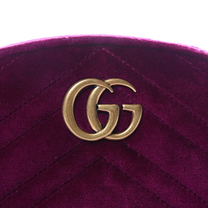 Gucci Velvet Matelasse GG Marmont Belt Bag 85 34 Fuchsia Violet Cyclamen 13 of 13