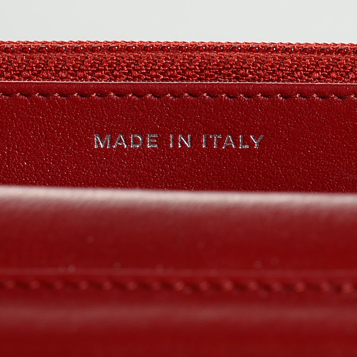 Lambskin Quilted Wallet On Chain WOC Red