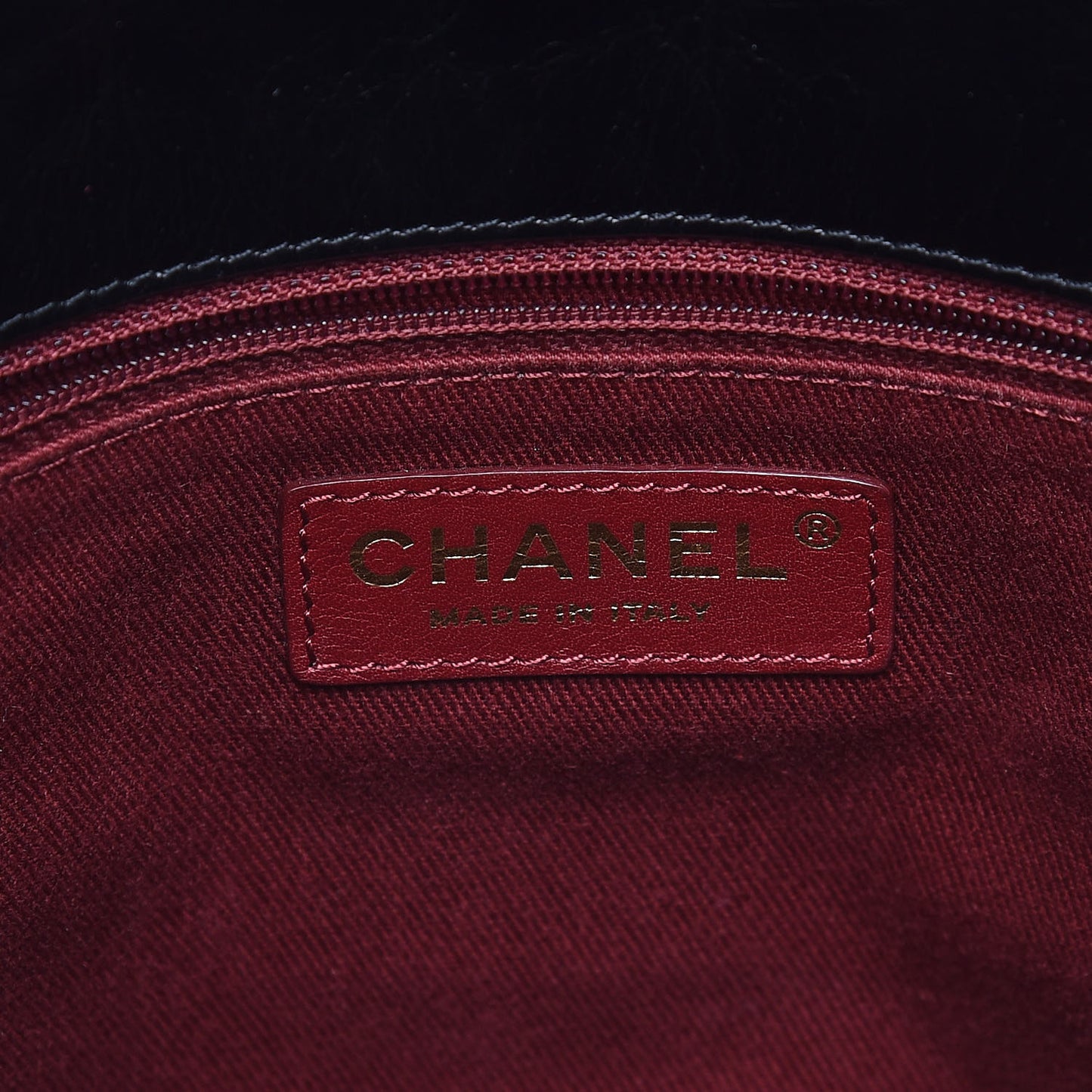 Denim Calfskin Quilted Small Flap Black