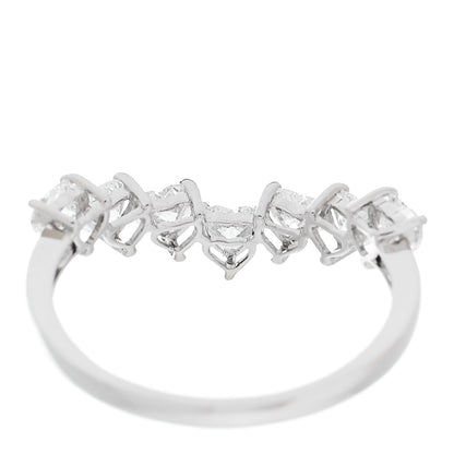 Parker & West by FASHIONPHILE 18K White Gold Diamond 1.00ctw Heart Cut Curved Ring 54 7 8 of 9