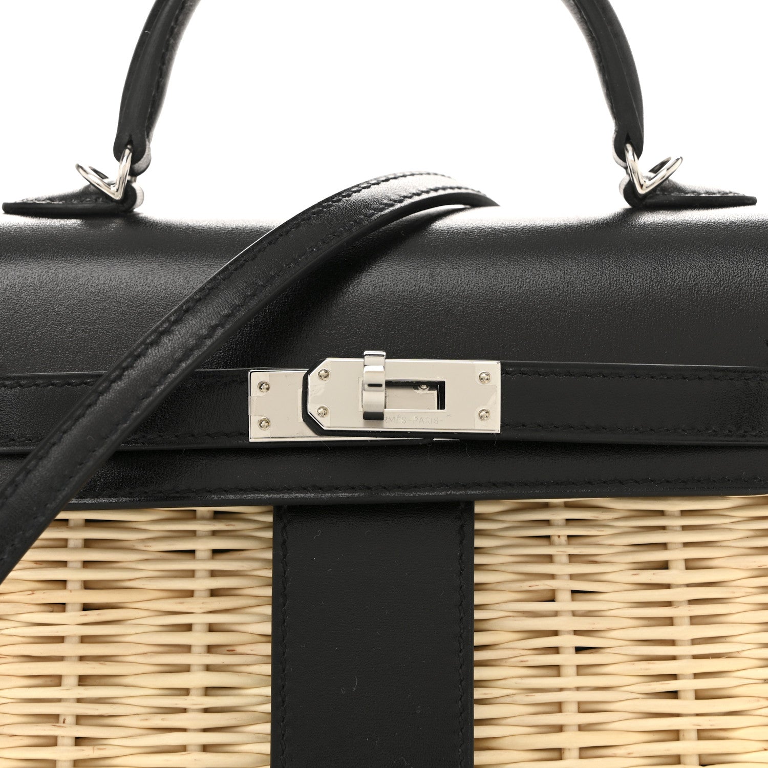 Hermes Wicker Box Picnic Mini Kelly 20 Naturel Black 16 of 21