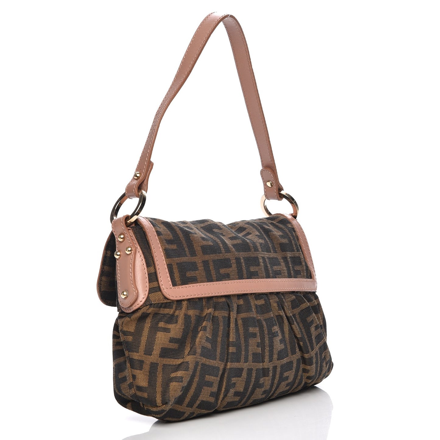 Zucca Cuoio Lucido Small Chef Shoulder Bag Tobacco Bois de Rose