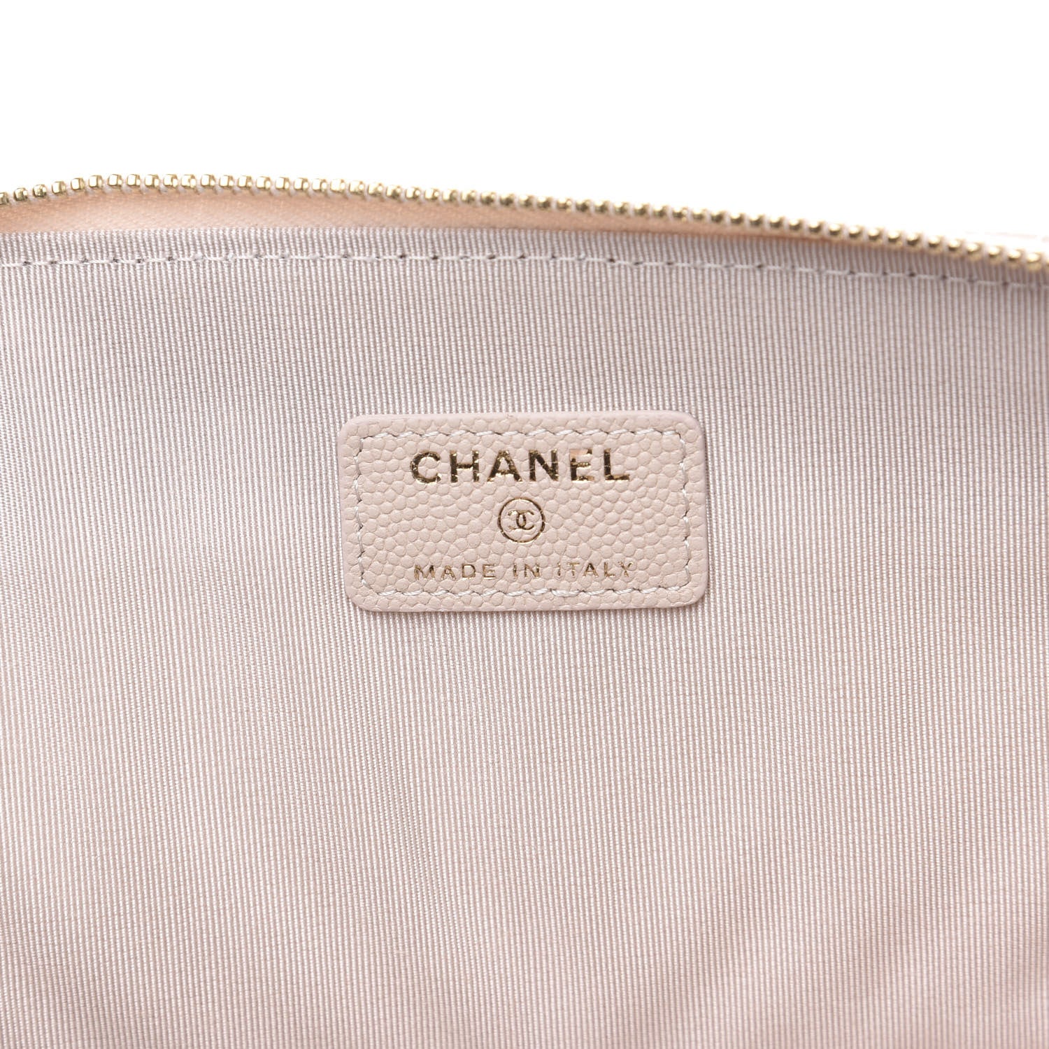 Chanel Caviar Chevron Quilted Large Cosmetic Case Light Pink 6 of 10