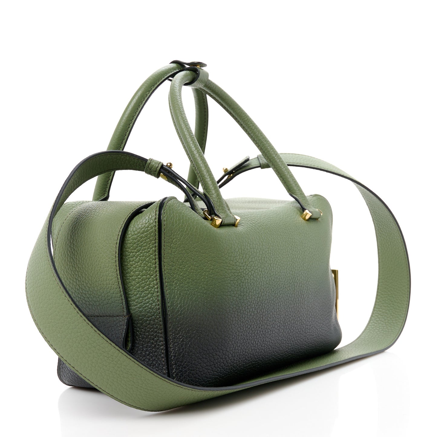 Grained Bullskin Gradient Cool Box MM Green Black