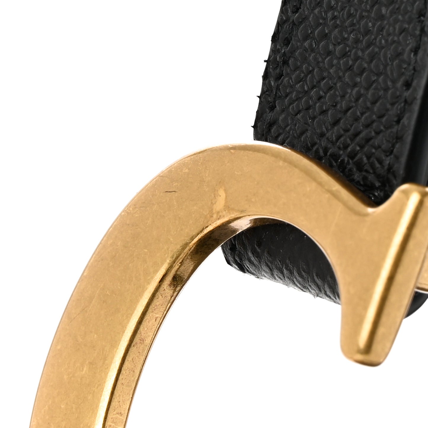 Grained Calfskin Saddle Bag With Strap Black